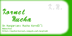 kornel mucha business card